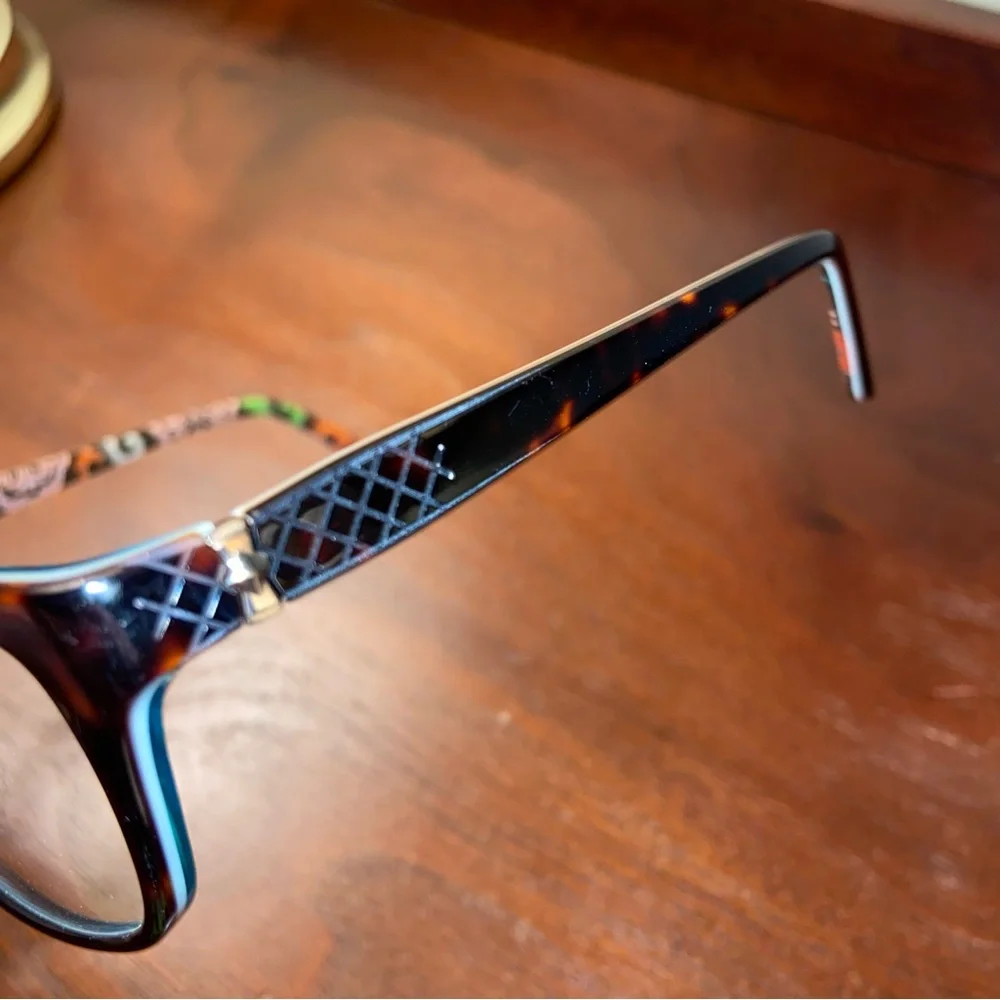 Vera Bradley prescription glasses and multi-color hard case classy traditional